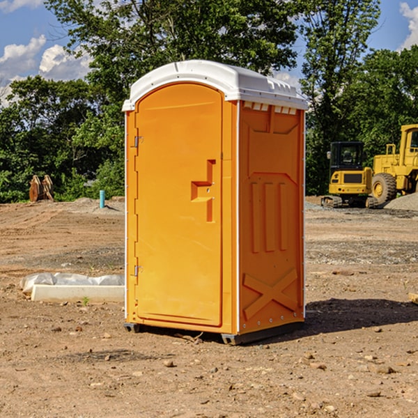 do you offer hand sanitizer dispensers inside the portable restrooms in Wolf Island